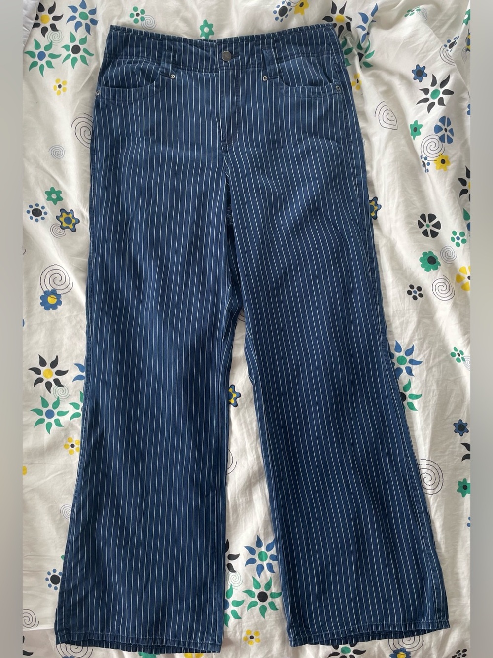 LNWT NYDJ Pinstriped Wide-Leg Teresa Jeans (size 8)